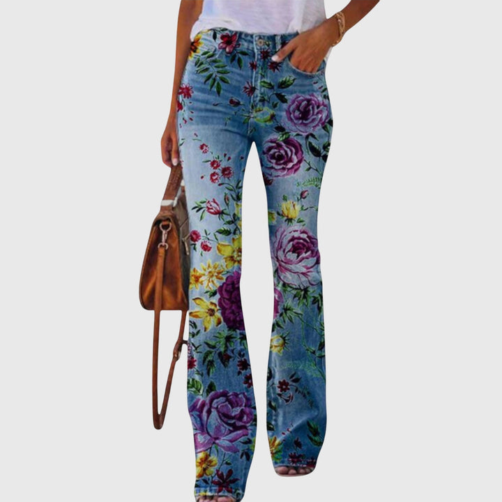 Women Pants with Flowers