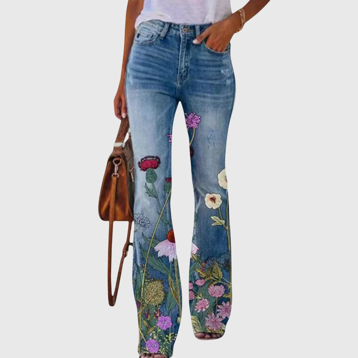 Women Pants with Flowers